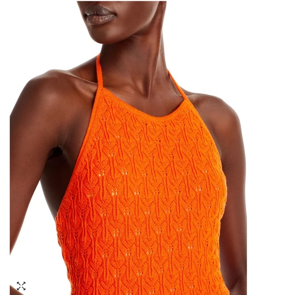 NWT Alice and Olivia Jone Textured Knit Halter Dress - Picture 3 of 3